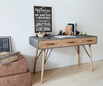 Nordic Style Computer Desk And Chair-ID:319247792