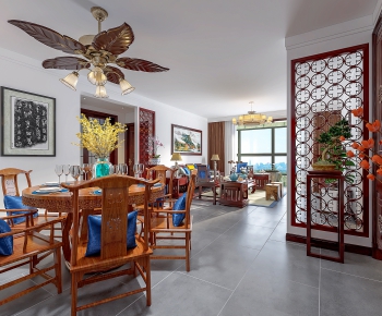 New Chinese Style Dining Room-ID:662699521