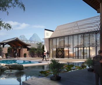 New Chinese Style Courtyard/landscape-ID:854905522