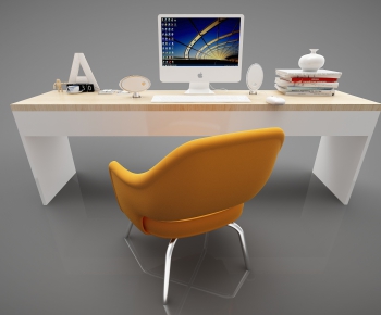 Modern Computer Desk And Chair-ID:122226417