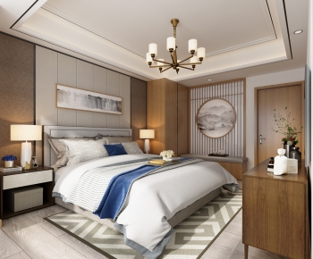 New Chinese Style Bedroom-ID:259732486