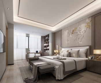 New Chinese Style Bedroom-ID:882797826