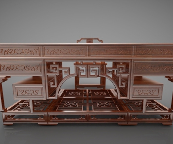 Chinese Style Computer Desk And Chair-ID:955223129