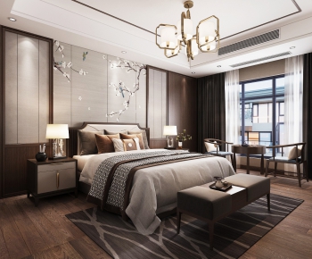 New Chinese Style Bedroom-ID:566257782