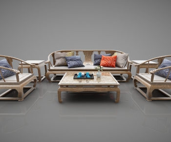 New Chinese Style Sofa Combination-ID:822295715
