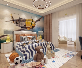 Modern Boy's Room And Son's Room-ID:129083279