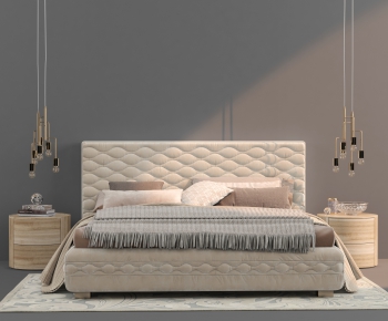 Modern Double Bed-ID:566873357