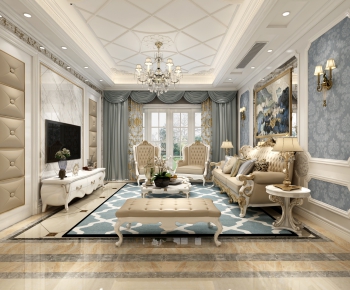 European Style A Living Room-ID:606459587