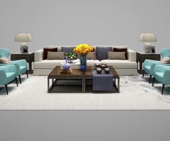 Simple European Style Sofa Combination-ID:953903645