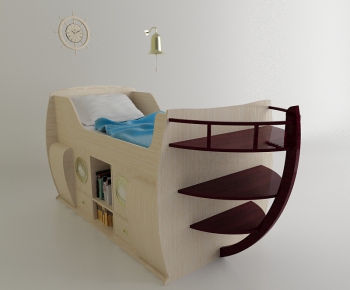 Modern Child's Bed-ID:129683743