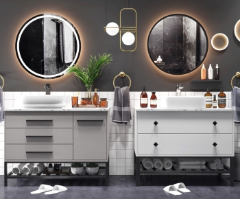 Nordic Style Bathroom Cabinet-ID:145432813