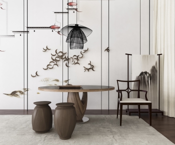 New Chinese Style Dining Table And Chairs-ID:585885234