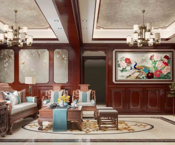 Chinese Style A Living Room-ID:376738599