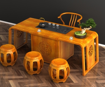 New Chinese Style Tea Tables And Chairs-ID:739313777