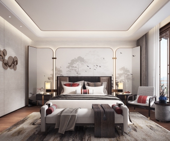 New Chinese Style Bedroom-ID:341130298