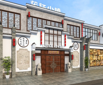 New Chinese Style Facade Element-ID:546756629