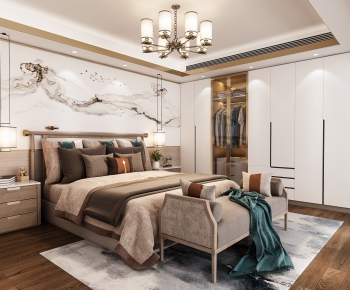 New Chinese Style Bedroom-ID:374426335