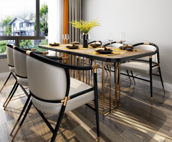 New Chinese Style Dining Table And Chairs-ID:213326543