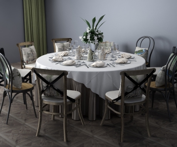New Chinese Style Dining Table And Chairs-ID:127322692