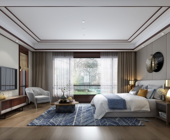 New Chinese Style Bedroom-ID:688836563