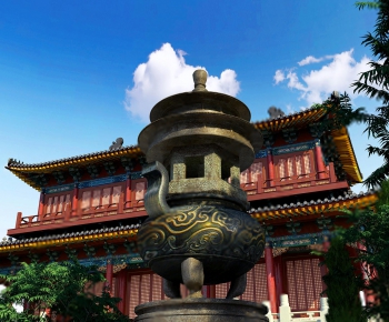 New Chinese Style Building Appearance-ID:467465216