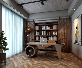Industrial Style Study Space-ID:484351685