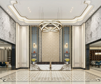 New Chinese Style Lobby Hall-ID:128960952