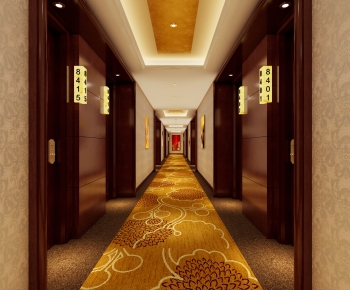New Chinese Style Corridor Elevator Hall-ID:668419976
