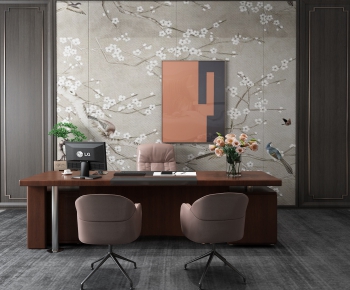 New Chinese Style Office Table-ID:715696252