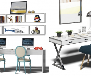 Modern Computer Desk And Chair-ID:352737353