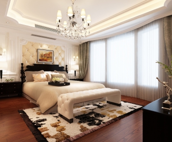 Simple European Style Bedroom-ID:615462689