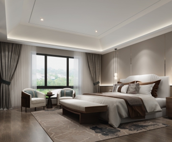 New Chinese Style Bedroom-ID:688247524