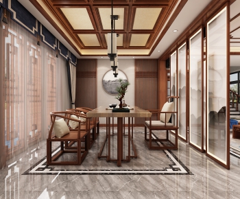 New Chinese Style Dining Room-ID:879706198