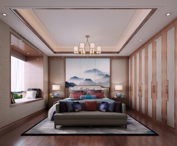 New Chinese Style Bedroom-ID:621573654