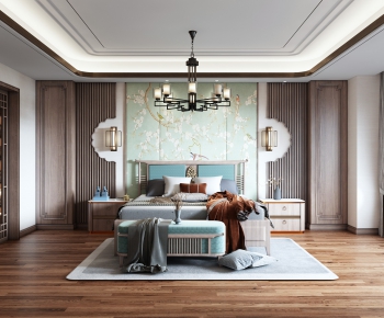 New Chinese Style Bedroom-ID:522339827