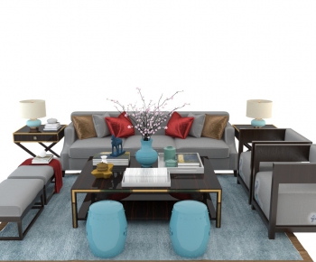 New Chinese Style Sofa Combination-ID:495478659