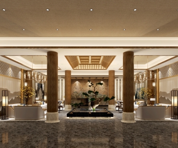 New Chinese Style Lobby Hall-ID:354709446