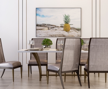 Post Modern Style Dining Table And Chairs-ID:643095558