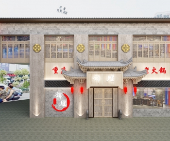 New Chinese Style Facade Element-ID:635068328