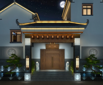 New Chinese Style Facade Element-ID:224876932