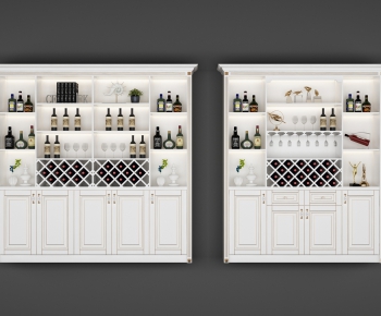 Simple European Style Wine Cabinet-ID:783562349
