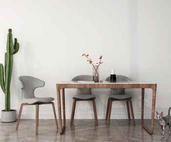 Nordic Style Dining Table And Chairs-ID:461637123