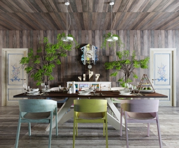Nordic Style Dining Table And Chairs-ID:795424813