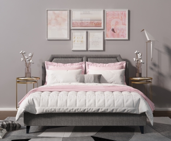 Nordic Style Double Bed-ID:111559551