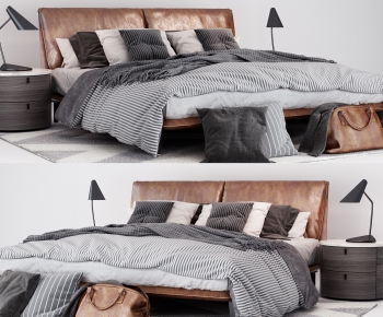 Modern Double Bed-ID:908666916