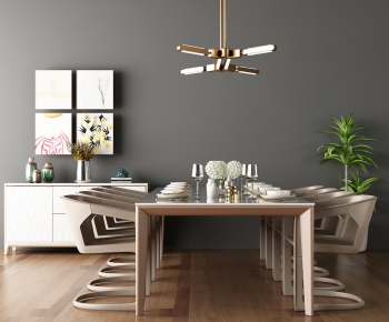 Modern Dining Table And Chairs-ID:627126861