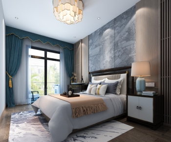 New Chinese Style Bedroom-ID:869633441