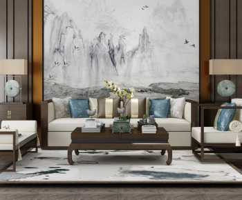 New Chinese Style Sofa Combination-ID:544618534