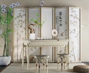 New Chinese Style Tea Tables And Chairs-ID:815405389