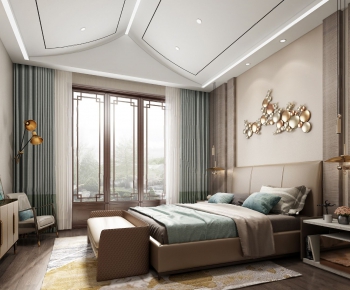 New Chinese Style Bedroom-ID:596656511